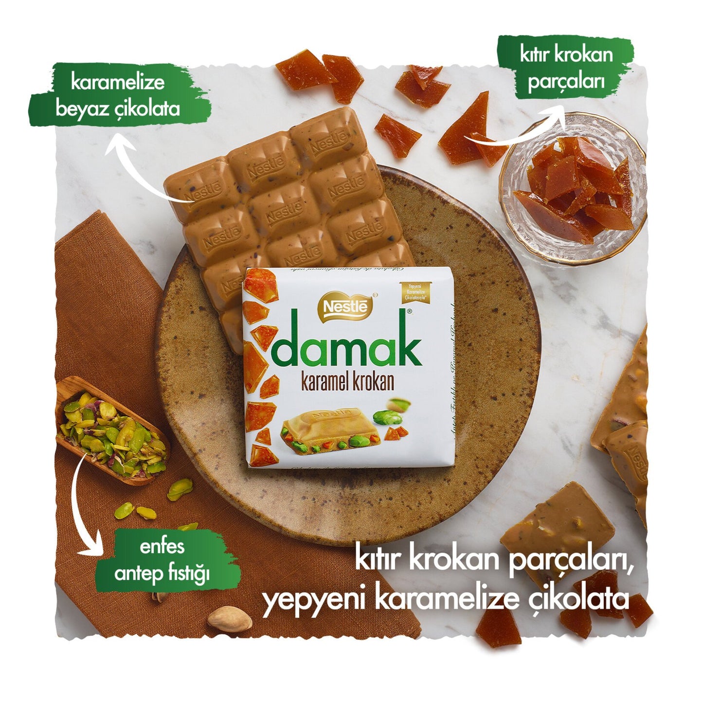 Damak caramel/pistache